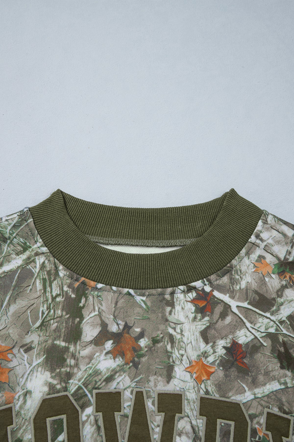 Beige Western Mallard Letter Print Baggy Pullover Sweatshirt