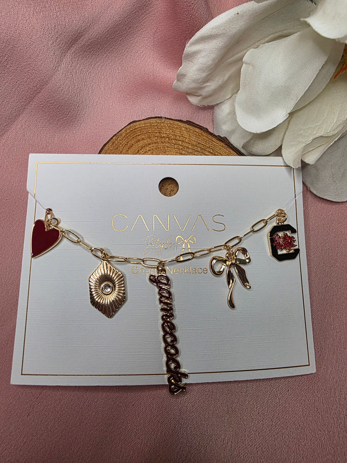 South Carolina Gamecocks Charm Necklace