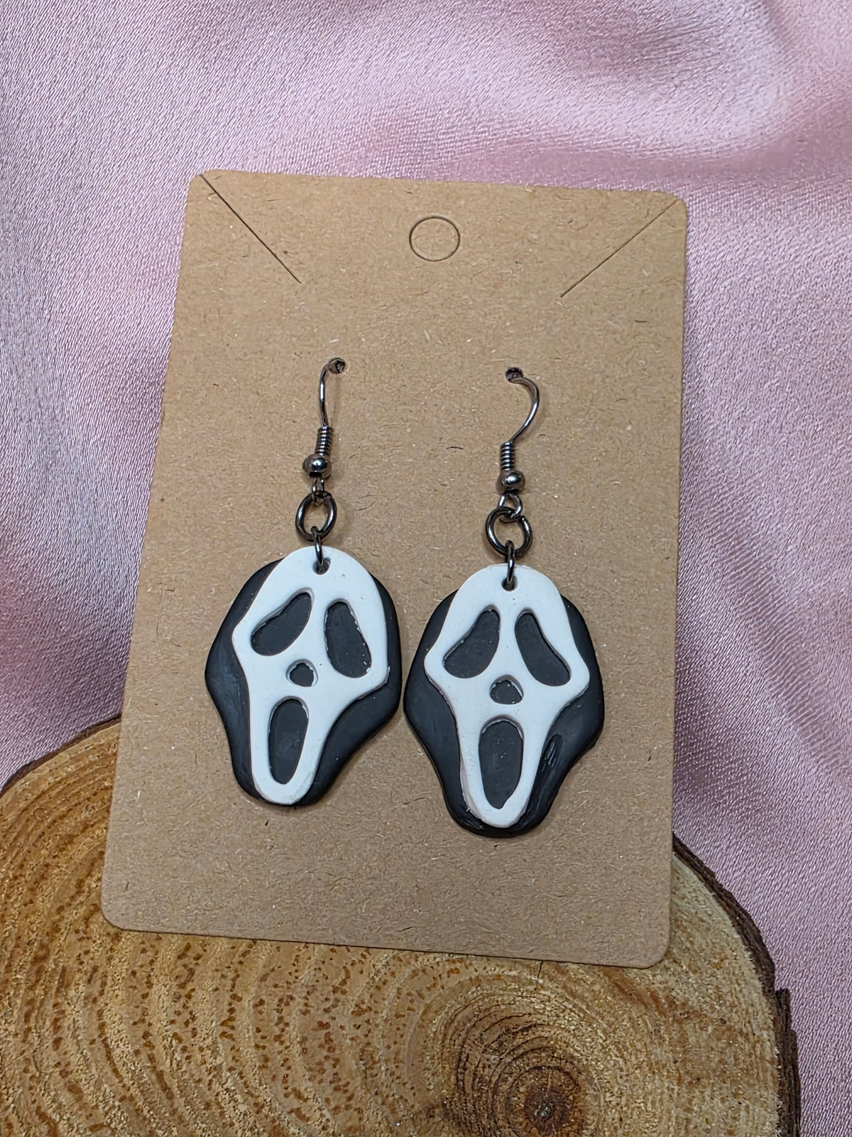 Ghostface Mask Dangle Earrings