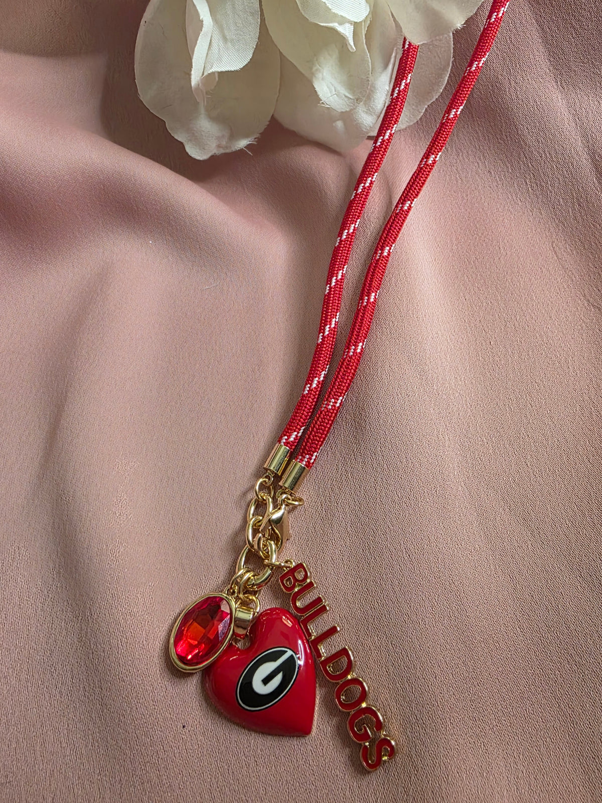 UGA Bulldogs Charm Necklace