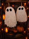 3 Hanging Yarn Ghost Halloween Décor
