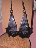 Glitter Bat Clay Earrings