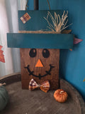 Rustic Wood Scarecrow Face Sign