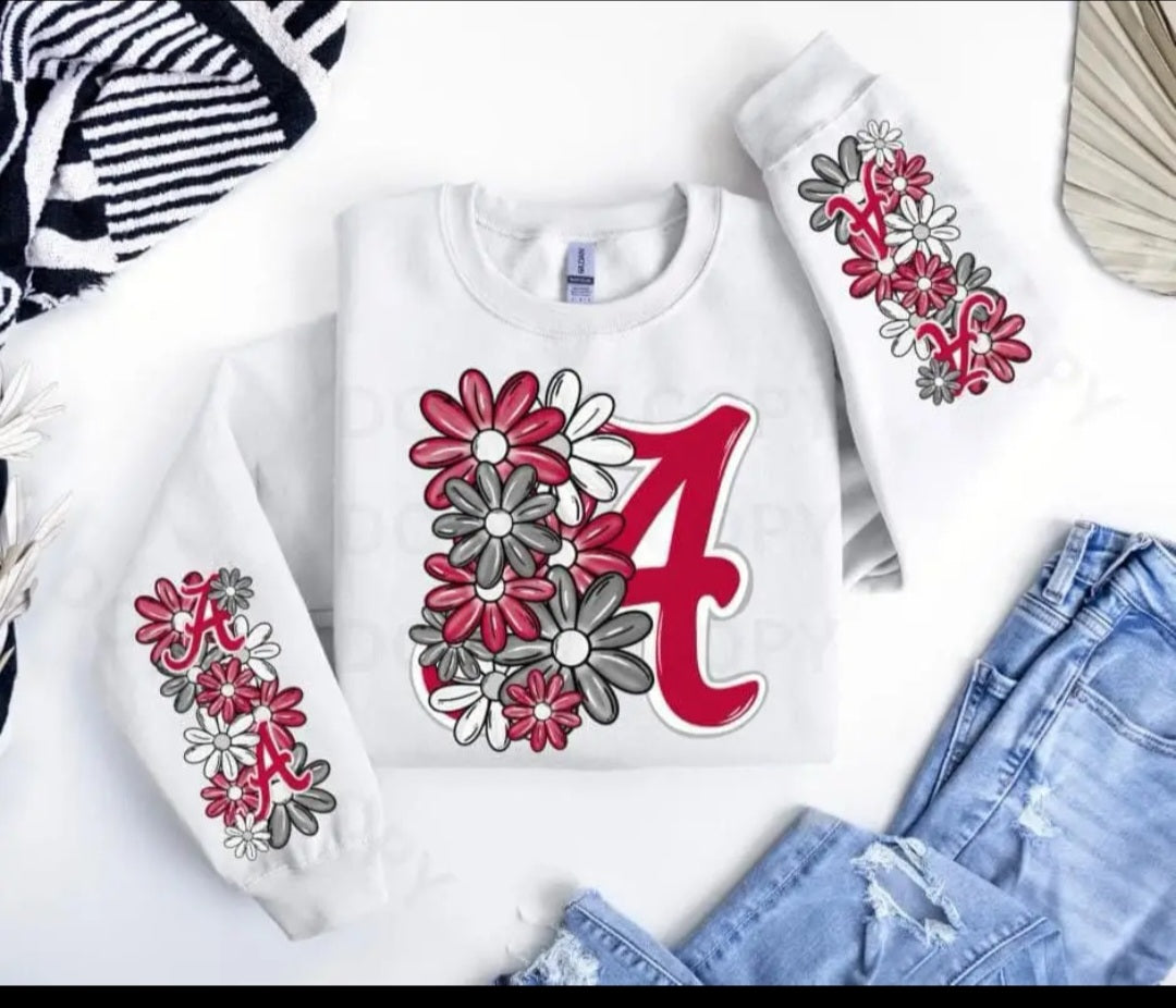 Alabama Floral A Crewneck Sweatshirt