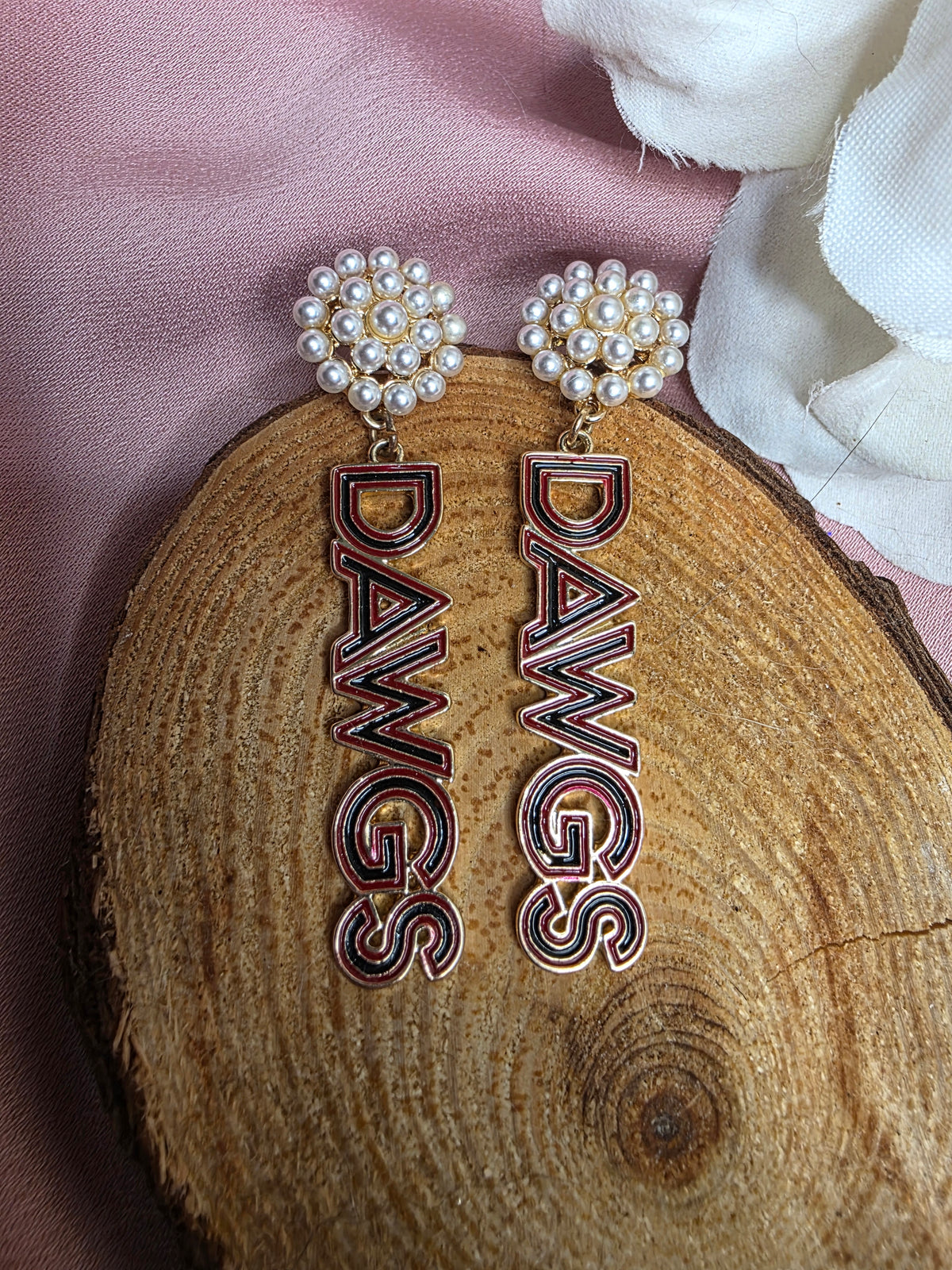 DAWGS Pearl Cluster Drop Earrings