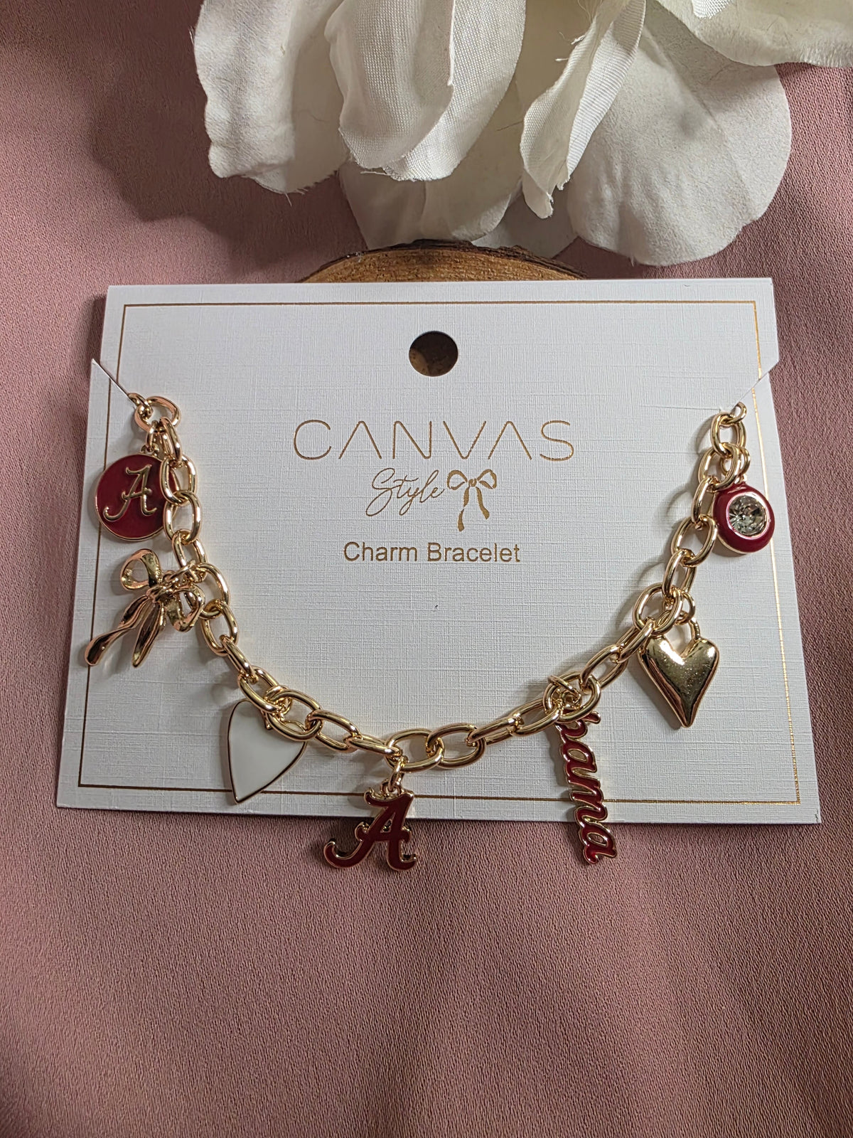 Alabama Crimson Tide Charm Bracelet